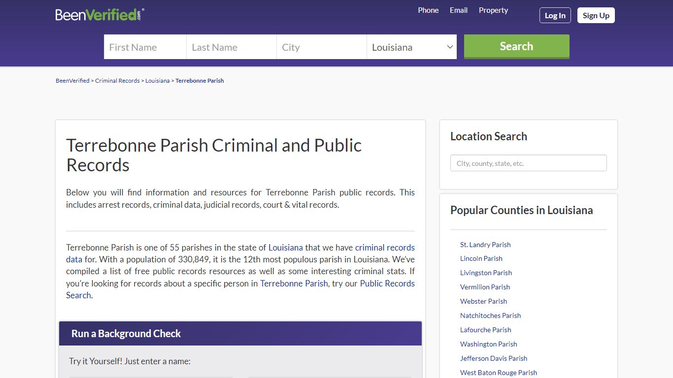 Terrebonne Parish Arrest Records in LA - Court & Criminal ...